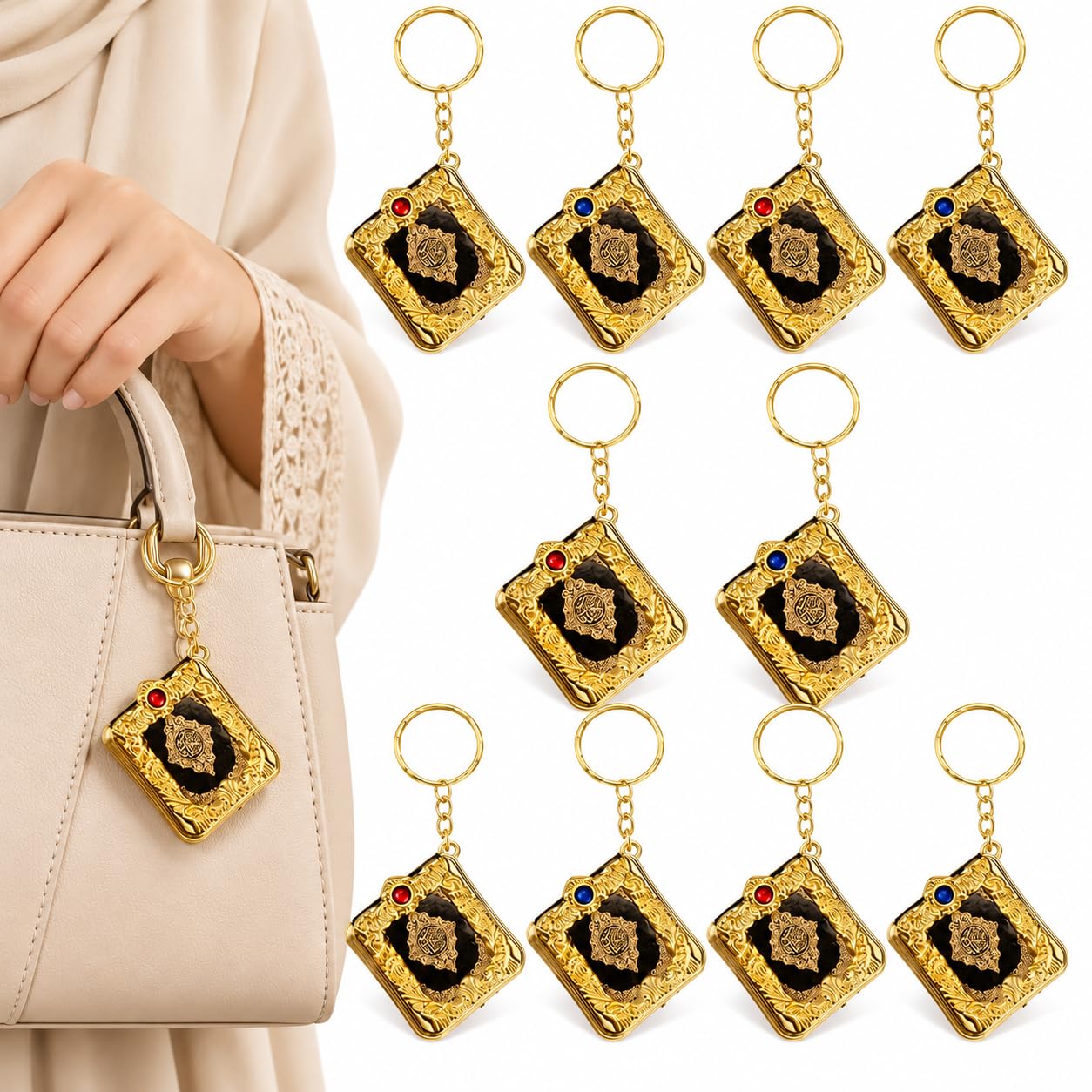 アクセサリー kirayuna Amazon.com: Beavorty 10Pcs Quran Pendant Keychain Mini Koran Book